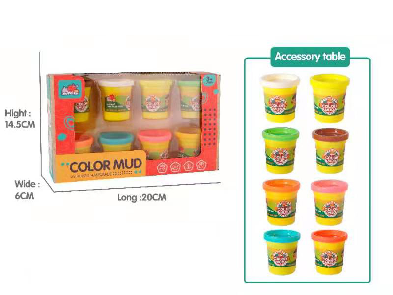 Color Mud Set(8 Bottles)