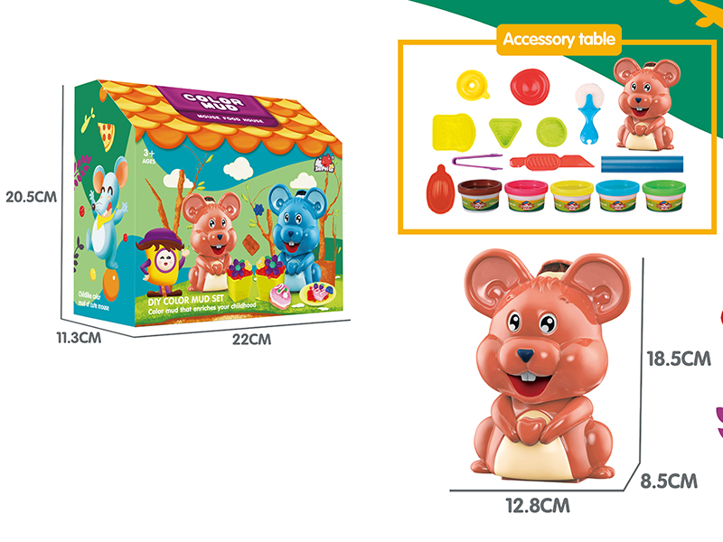 Mouse Food House DIY Color Mud Set