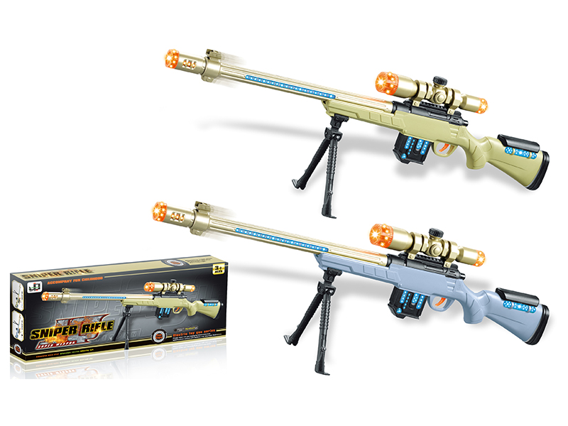 B/O Telescopic Barrel Sniper Gun With Light And Music