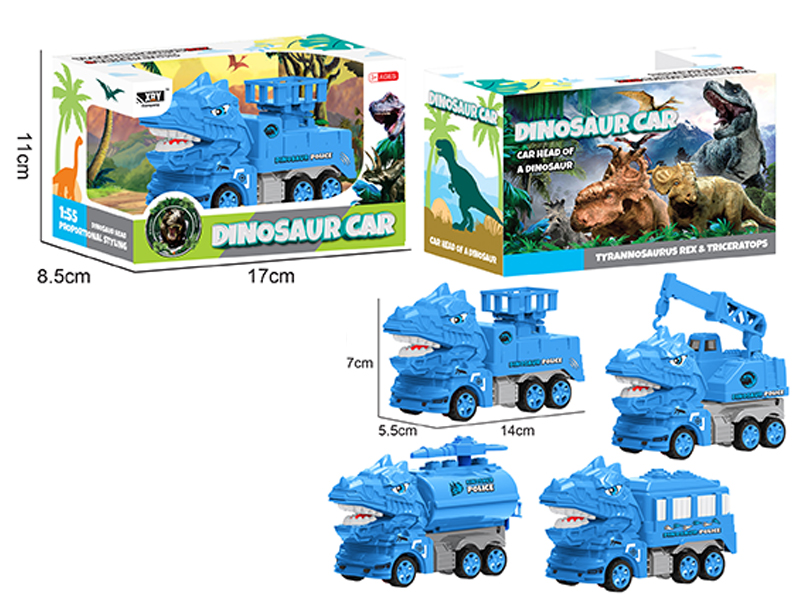 Simulated Police Tyrannosaurus Rex Friction Car