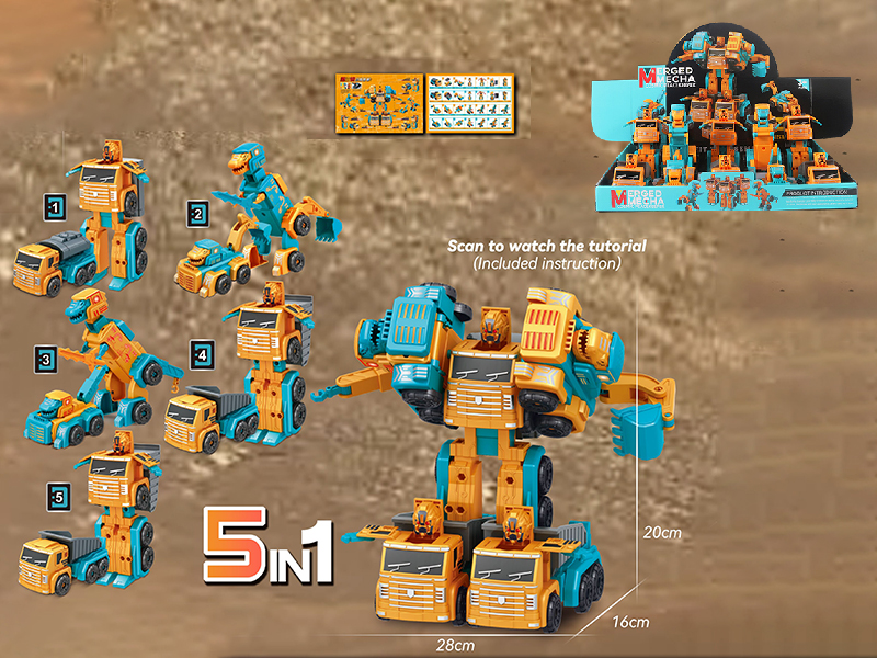 5 In 1 Deformation Friction Engineering Truck