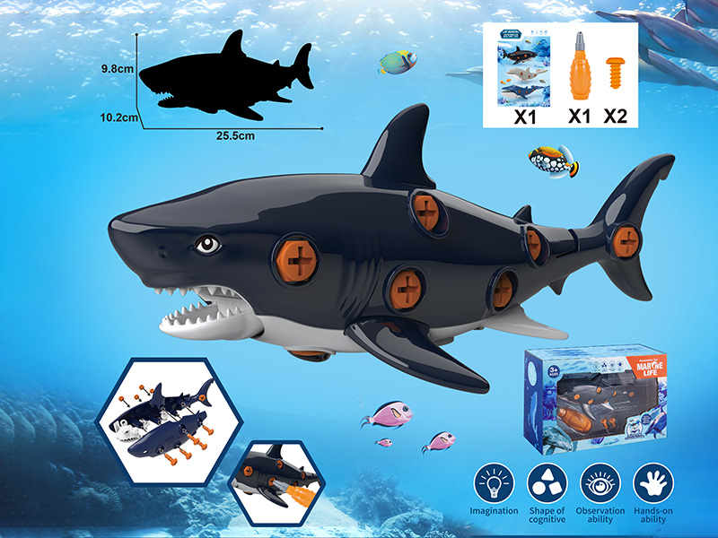 3D Assembly Sea Animals Shark With Screwdriver
