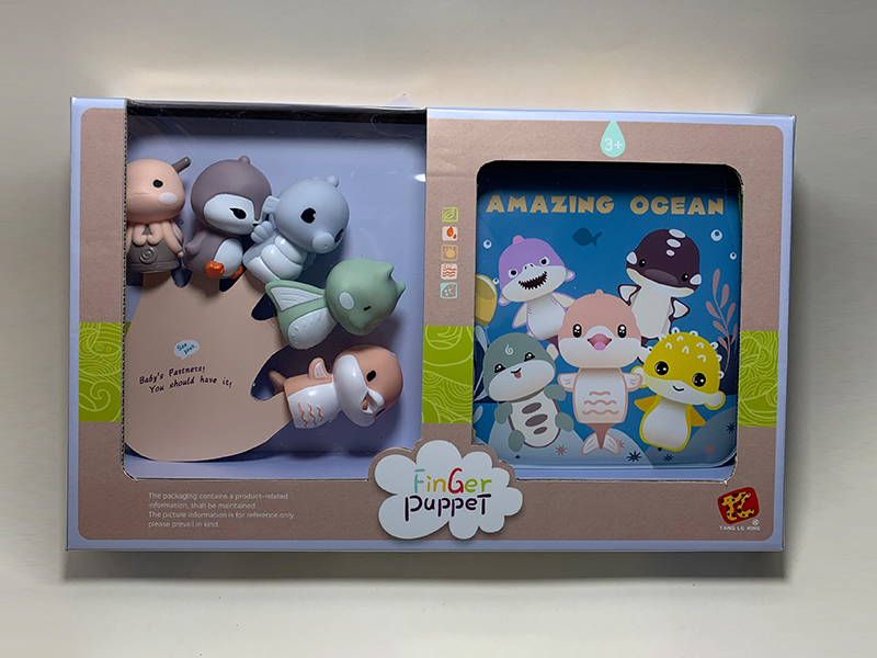 Marine Animal Finger Doll + Story Bath Book