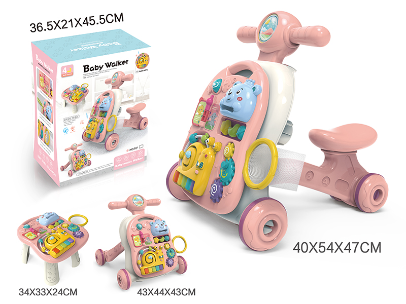 Pink Baby Walker 4 In 1