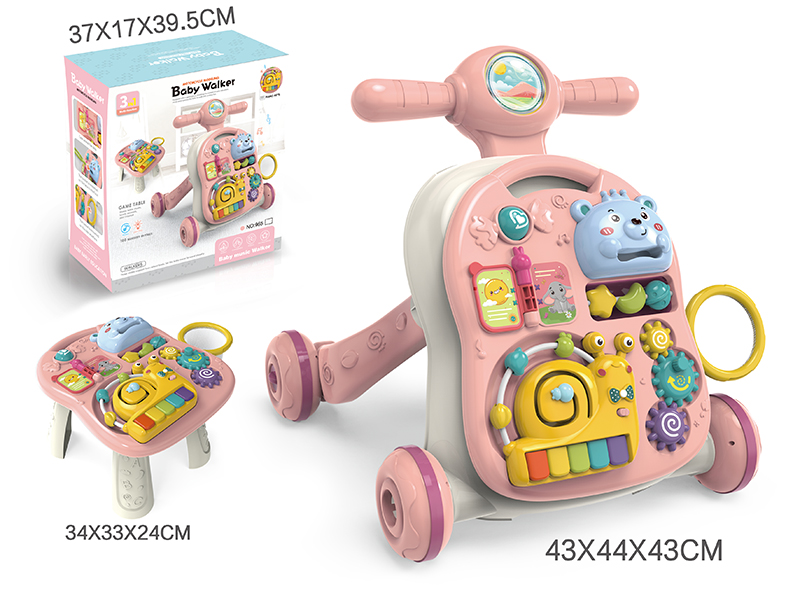 Pink Baby Walker 3 In 1