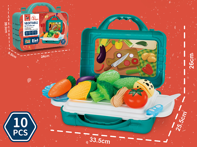 Cutting Vegetables Set Storage Suitcase 10pcs