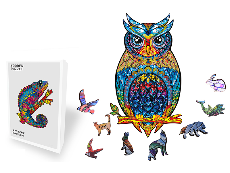 96PCS Special Shaped Wooden Puzzle Irregular Three-Dimensional Animal Puzzle