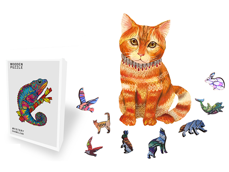 94PCS Special Shaped Wooden Puzzle Irregular Three-Dimensional Animal Puzzle