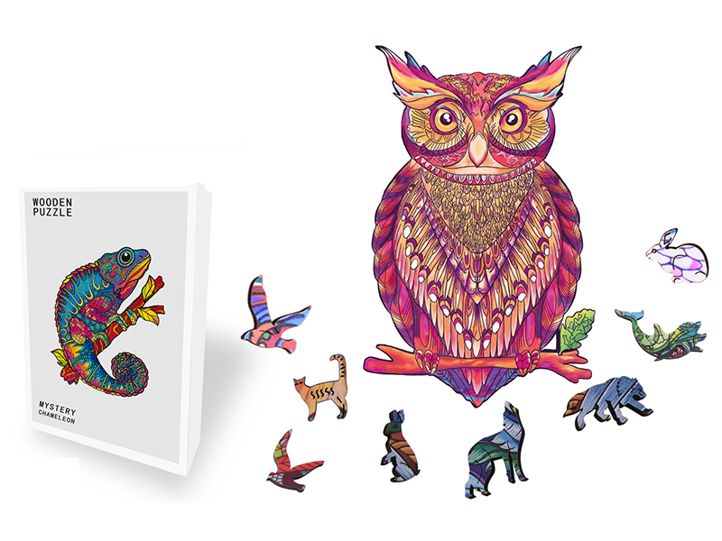 94PCS Special Shaped Wooden Puzzle Irregular Three-Dimensional Animal Puzzle
