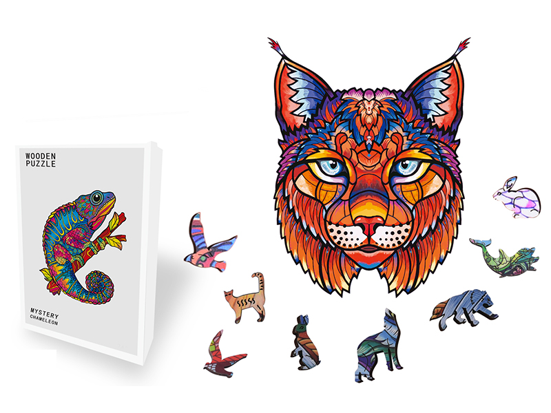 102PCS Special Shaped Wooden Puzzle Irregular Three-Dimensional Animal Puzzle