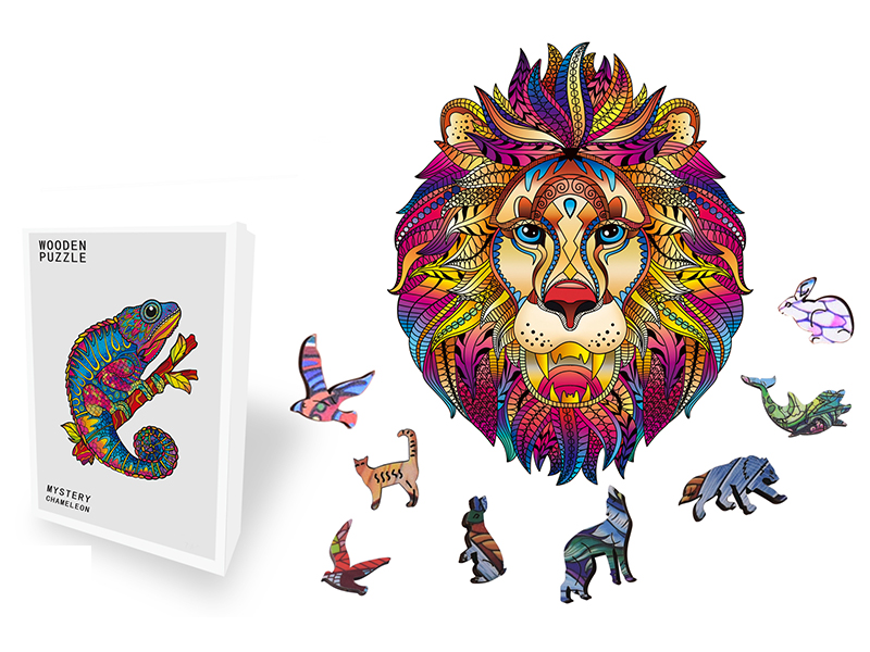 94PCS Special Shaped Wooden Puzzle Irregular Three-Dimensional Animal Puzzle