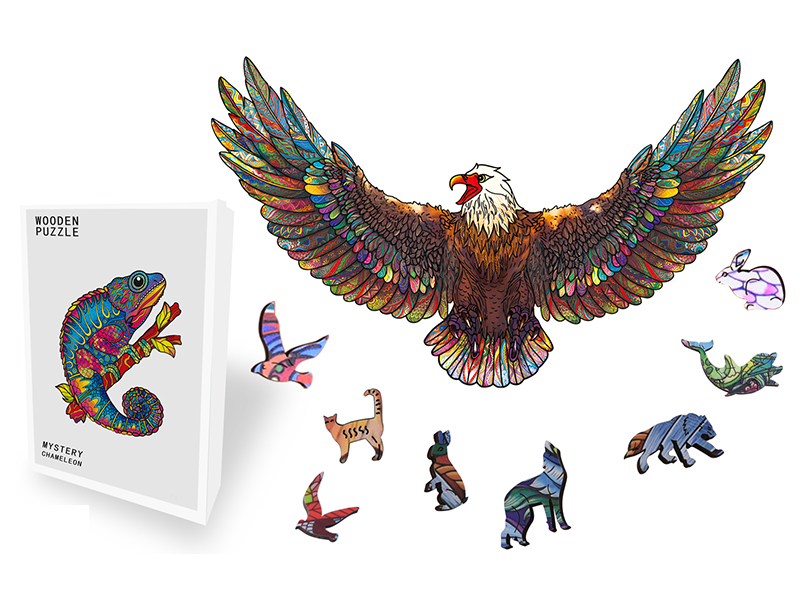100PCS Special Shaped Wooden Puzzle Irregular Three-Dimensional Animal Puzzle