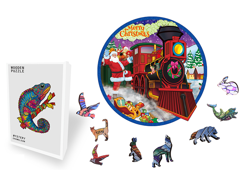 100PCS Special Shaped Wooden Puzzle Irregular Three-Dimensional Animal Puzzle