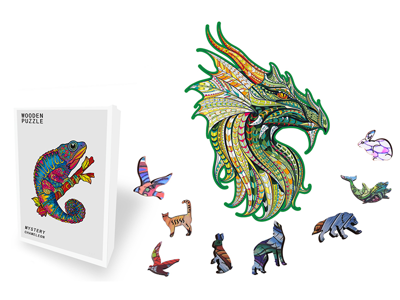 179PCS Special Shaped Wooden Puzzle Irregular Three-Dimensional Animal Puzzle