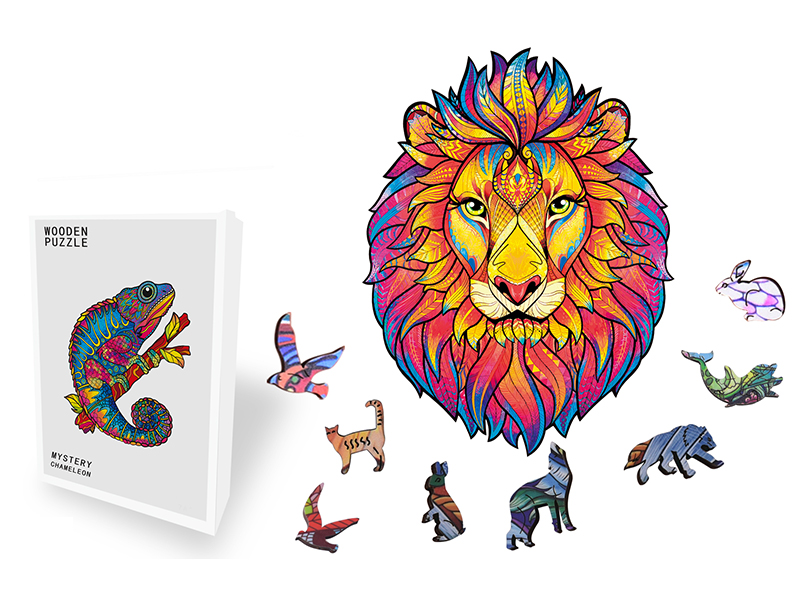 189PCS Special Shaped Wooden Puzzle Irregular Three-Dimensional Animal Puzzle