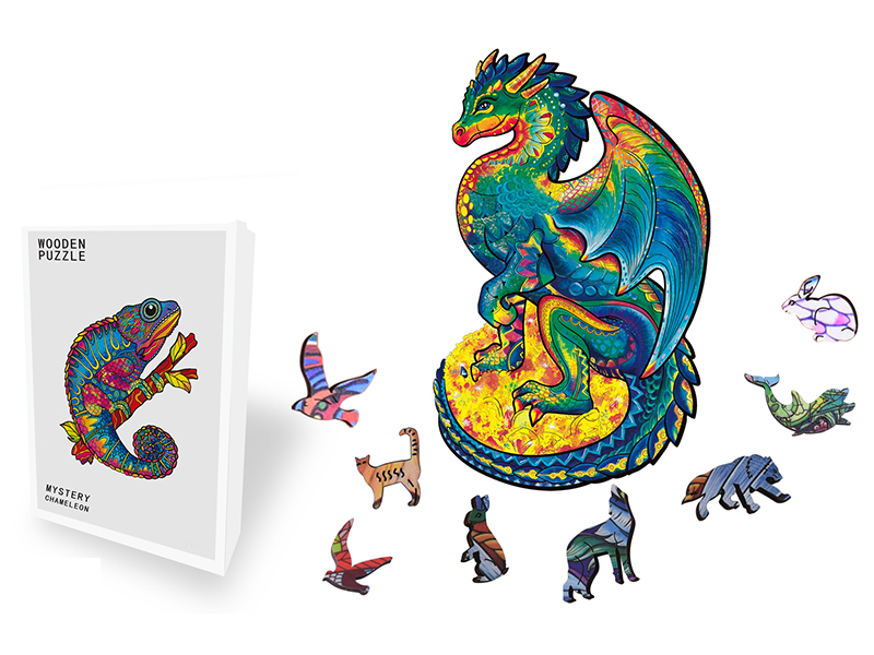 183PCS Special Shaped Wooden Puzzle Irregular Three-Dimensional Animal Puzzle