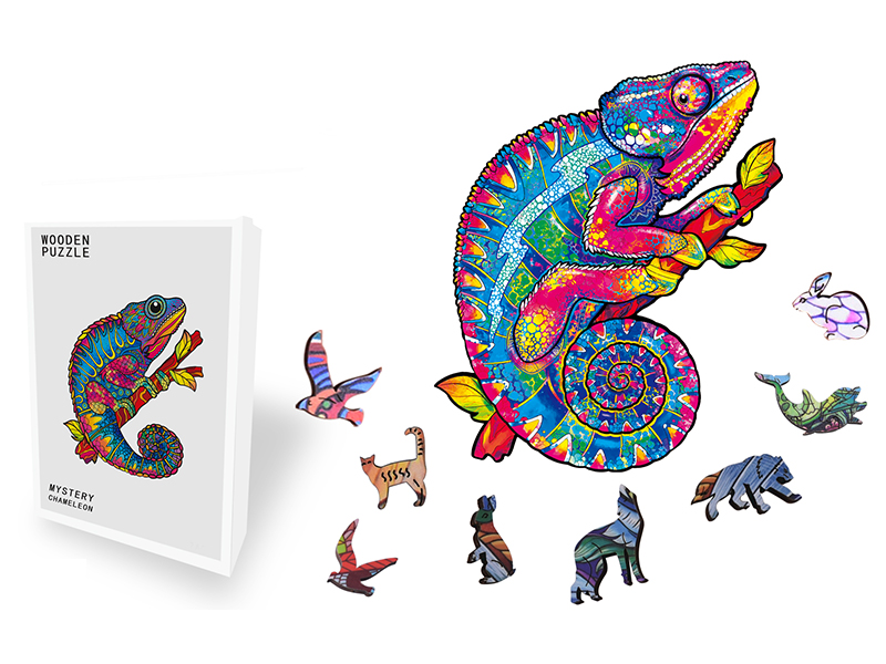 120PCS Special Shaped Wooden Puzzle Irregular Three-Dimensional Animal Puzzle