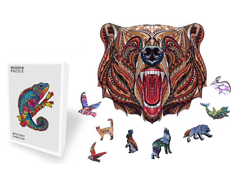 150PCS Special Shaped Wooden Puzzle Irregular Three-Dimensional Animal Puzzle