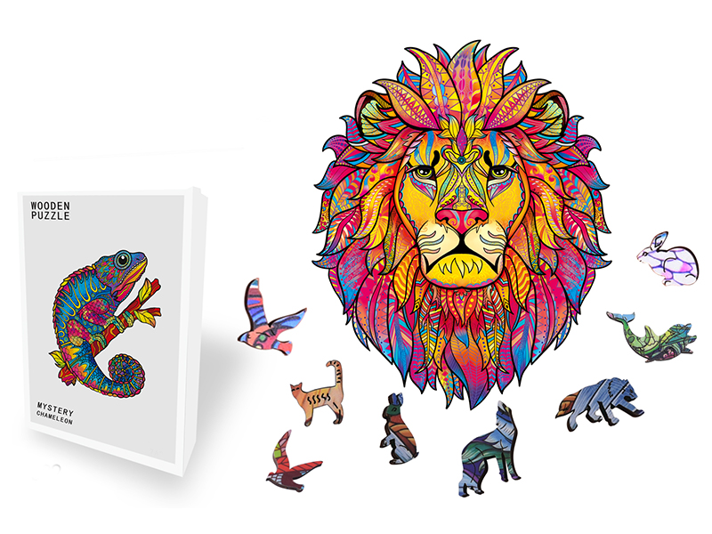 200PCS Special Shaped Wooden Puzzle Irregular Three-Dimensional Animal Puzzle