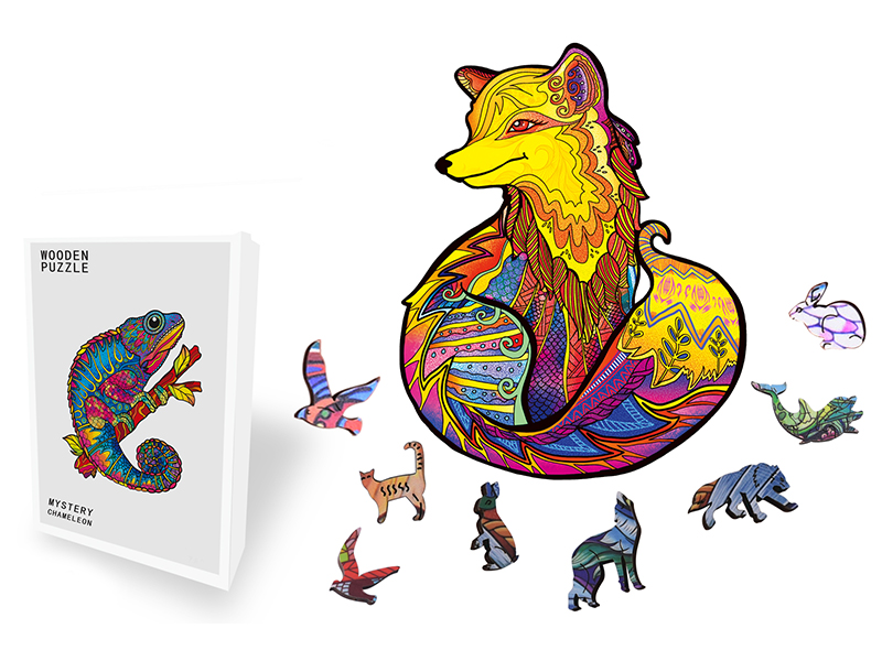 150PCS Special Shaped Wooden Puzzle Irregular Three-Dimensional Animal Puzzle