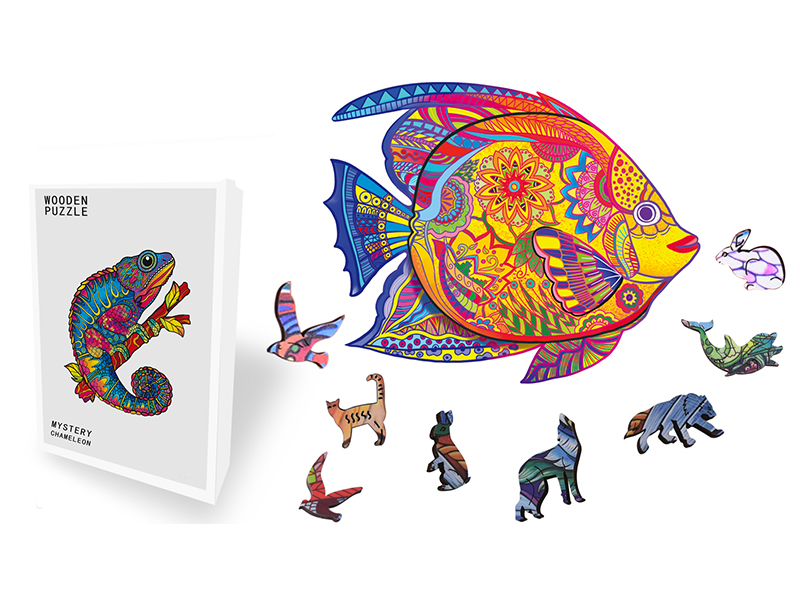 150PCS Special Shaped Wooden Puzzle Irregular Three-Dimensional Animal Puzzle