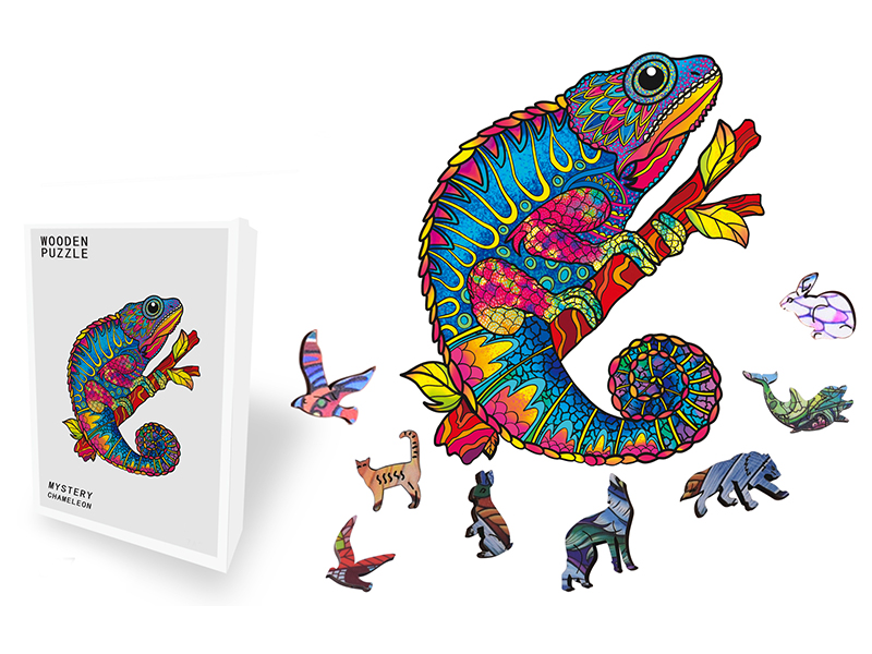 150PCS Special Shaped Wooden Puzzle Irregular Three-Dimensional Animal Puzzle