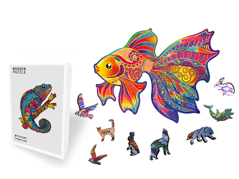 150PCS Special Shaped Wooden Puzzle Irregular Three-Dimensional Animal Puzzle