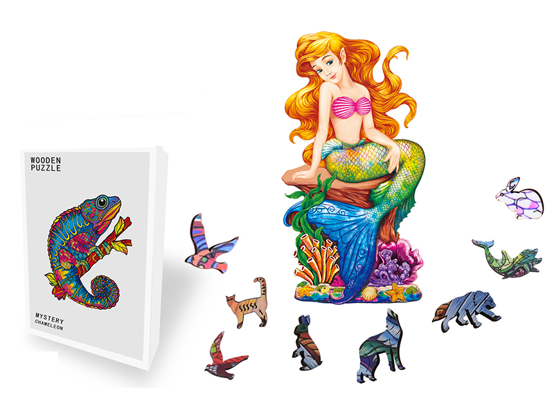 200PCS Special Shaped Wooden Puzzle Irregular Three-Dimensional Animal Puzzle