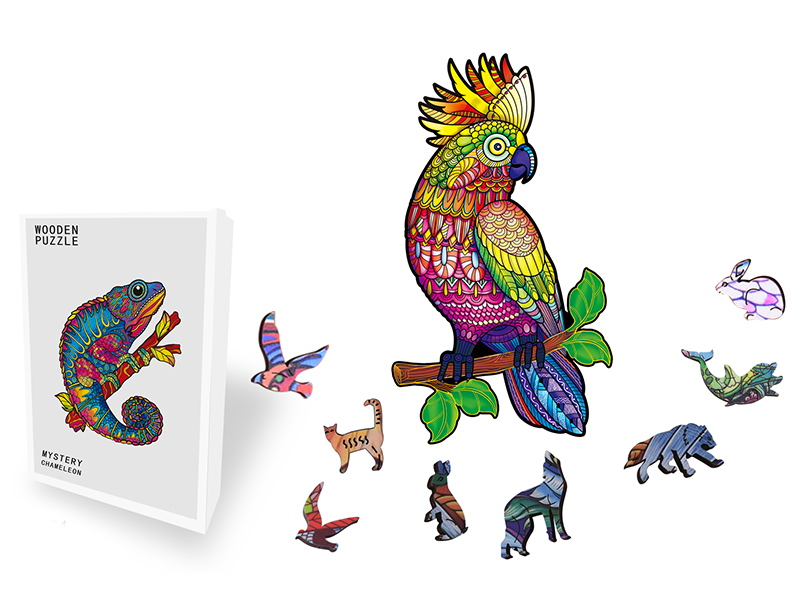 200PCS Special Shaped Wooden Puzzle Irregular Three-Dimensional Animal Puzzle