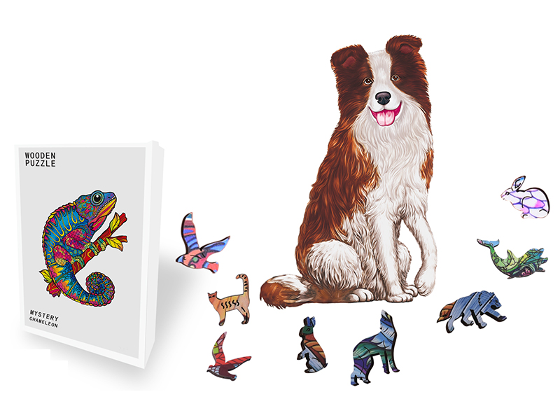 200PCS Special Shaped Wooden Puzzle Irregular Three-Dimensional Animal Puzzle