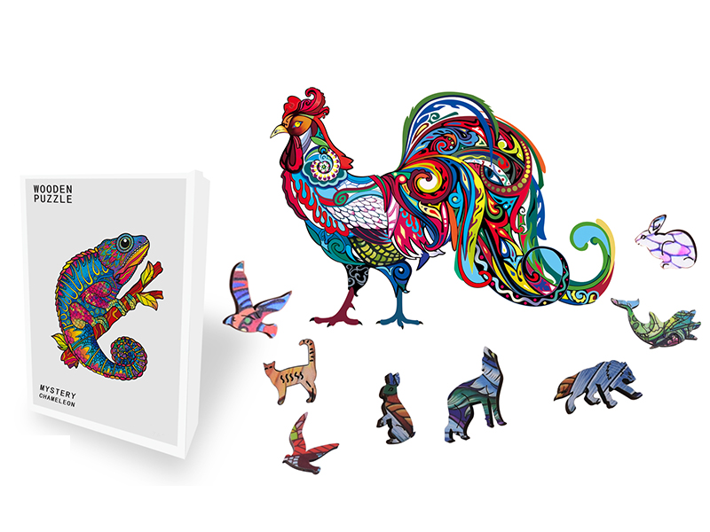 200PCS Special Shaped Wooden Puzzle Irregular Three-Dimensional Animal Puzzle