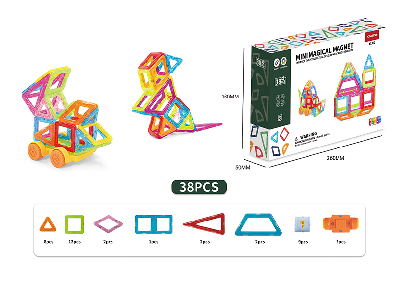 Mini Magnetic Sheet Building Blocks 38pcs