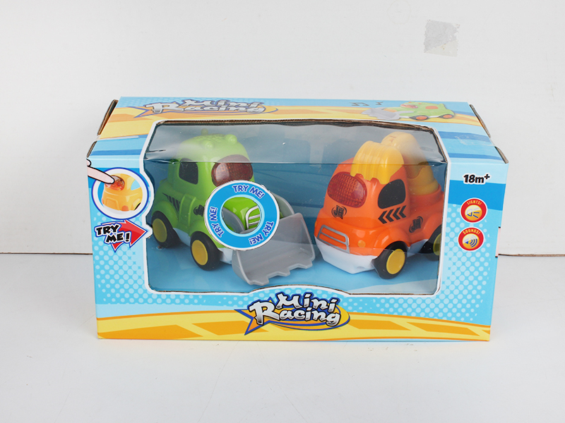 Slide Cartoon Bulldozer,Excavator 2pcs