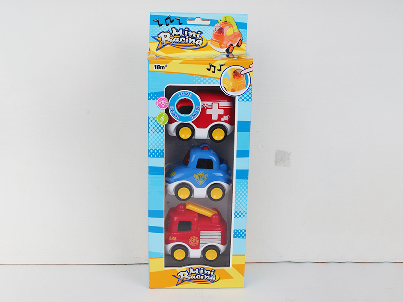 Slide Cartoon Ambulance/Police Car/Fire Engine 3PCS