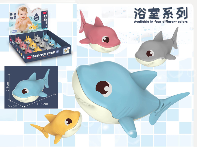 12Pcs Windup Bathroom Cartoon Shark