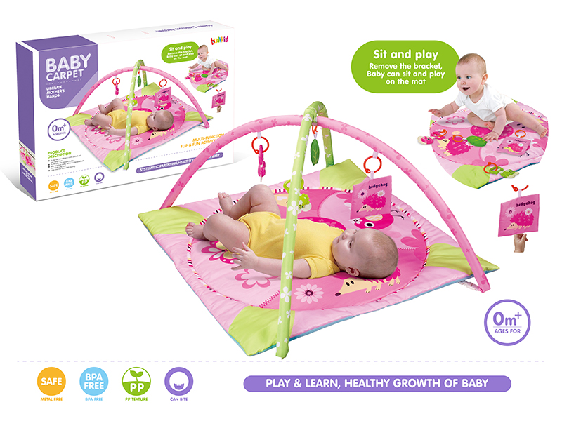 Square Pink Animal Baby Fitness Blanket