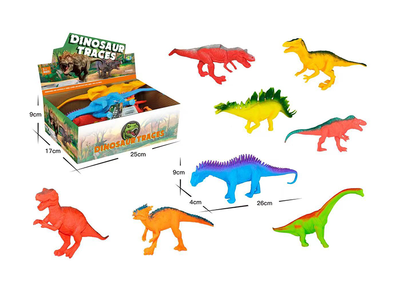 8PCS 9 Inch Dinosaur With Bb
