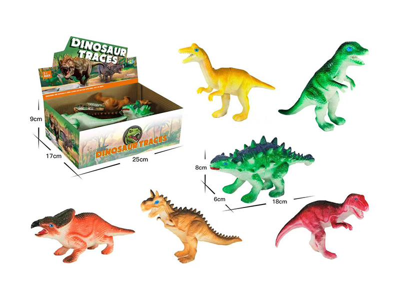 6PCS 8 Inch Dinosaur