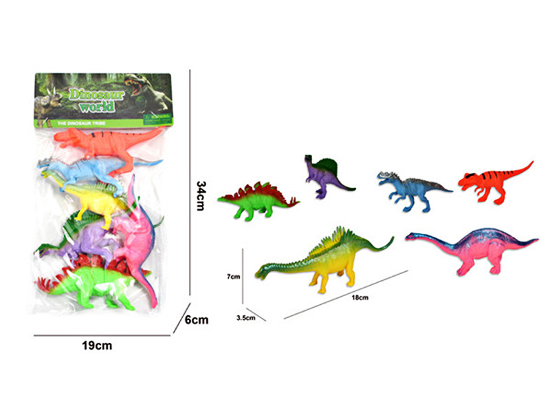 6PCS 6.5 Inch Dinosaurs