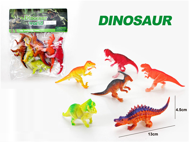 6PCS 5.5 Inch Solid Dinosaurs