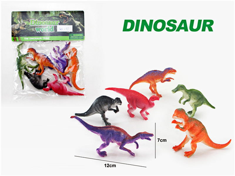 6PCS 5.5 Inch Solid Dinosaurs