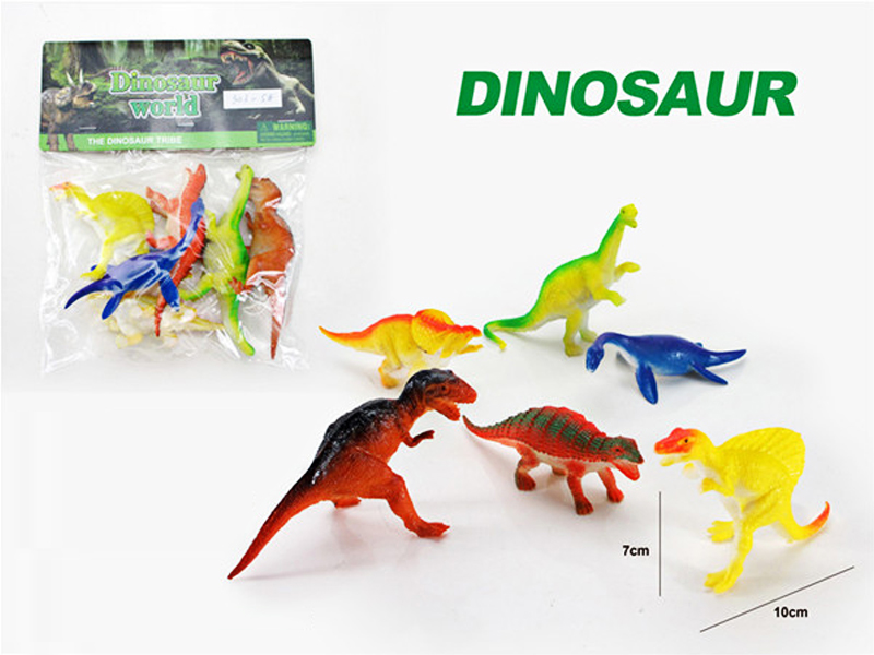 6PCS 5.5 Inch Solid Dinosaurs