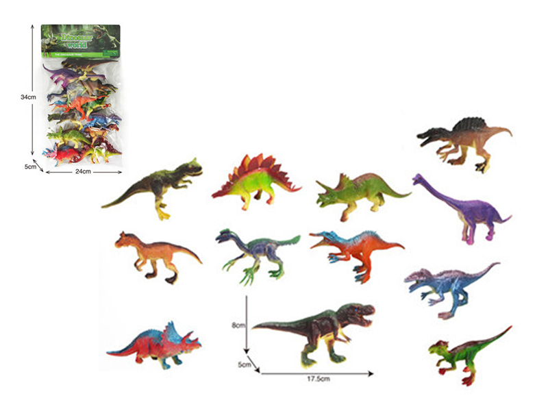 12PCS 6.5 Inch Dinosaurs