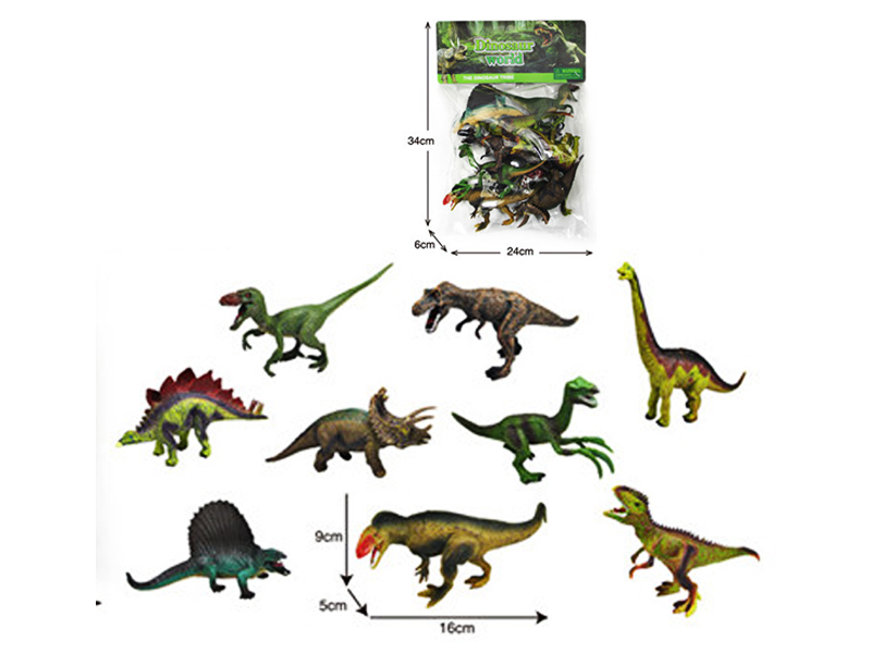 9PCS 7 Inch Dinosaurs