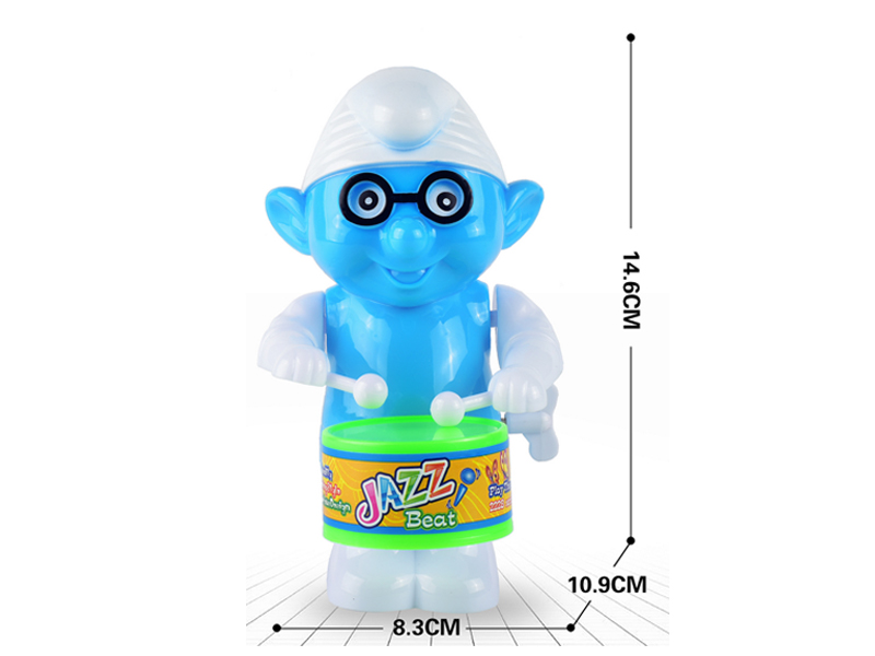 Wind Up Swing Drum Smurfs
