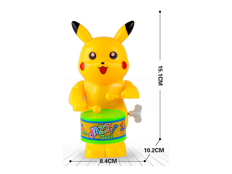 Wind Up Pikachu Swinging And Beating Drums