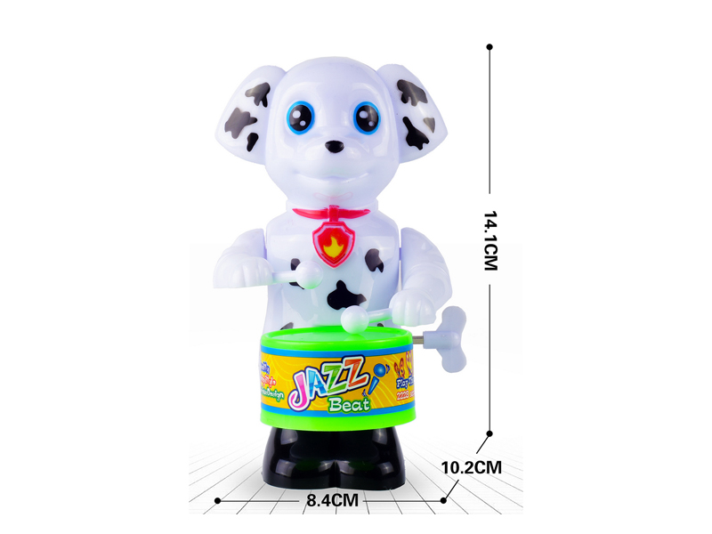 Wind Up Dog Swinging And Beating Drums