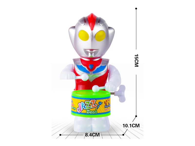 Wind Up Ultraman Swinging And Beating Drums