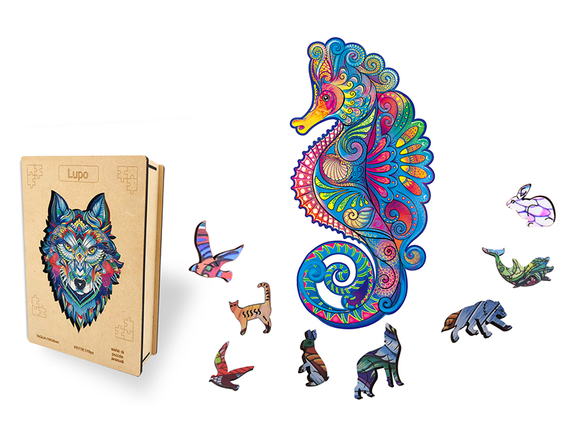 200PCS Special Shaped Wooden Puzzle Irregular Three-Dimensional Animal Puzzle