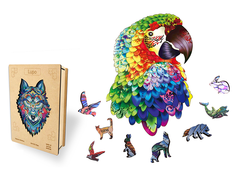 94PCS Special Shaped Wooden Puzzle Irregular Three-Dimensional Animal Puzzle